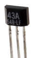 SS443A, датчик Холла униполярный 180/75Гаусс 30В 0,4В 20мА, TO92